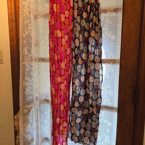 SOLD 2 Gudrun Sjoden 100% cotton scarves.  EUC.  Dimensions: 25" X 84".  $45.